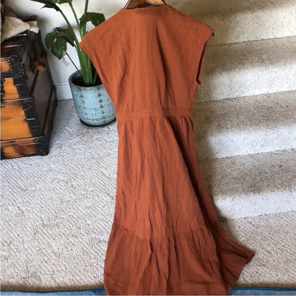 Universal Thread Fall Cotton Wrap Midi Dress - image 7